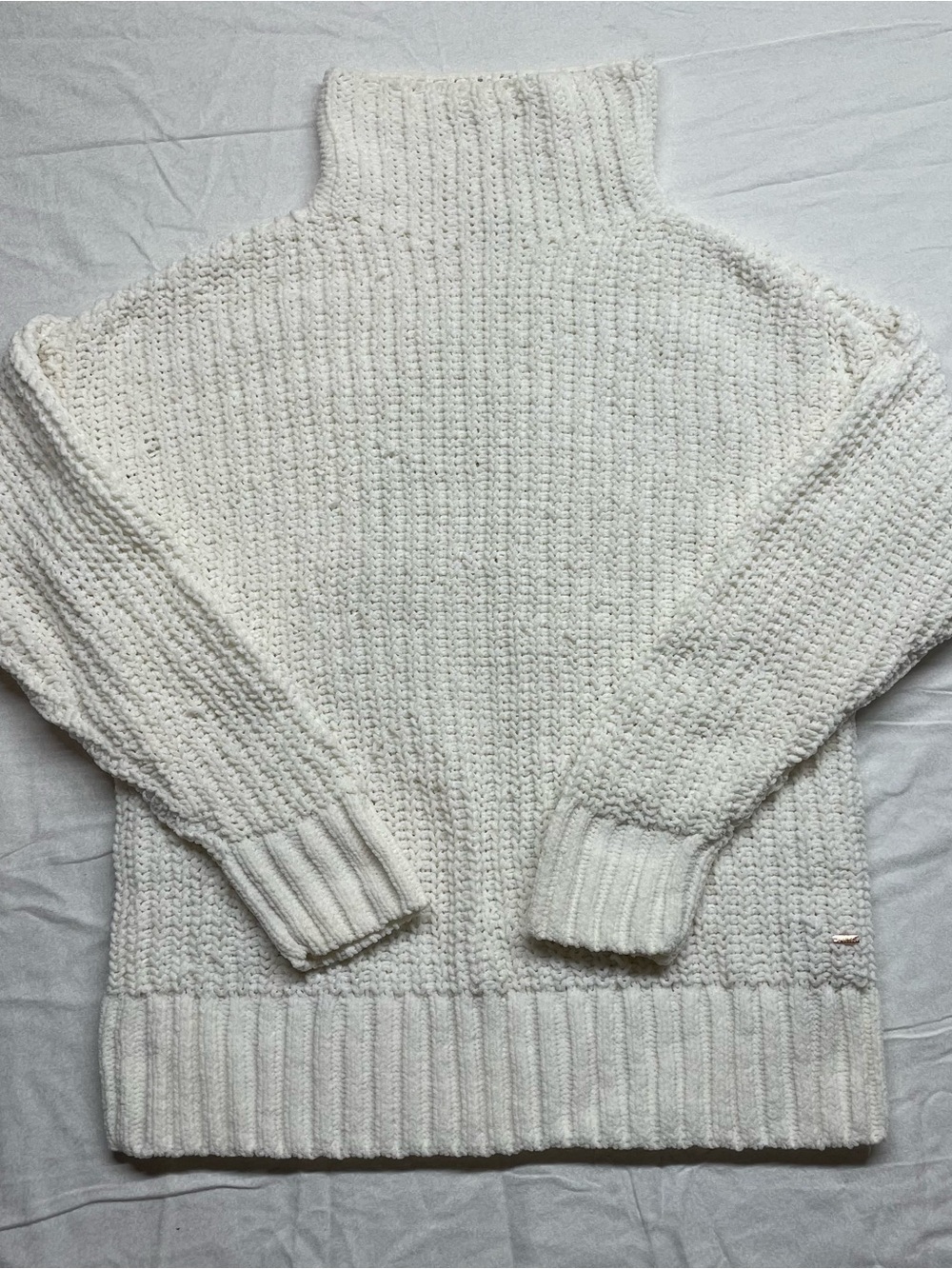 PINK Victoria's Secret Cream Chunky Turtleneck Sweater